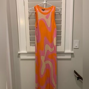 Groovy Sweater Sleeveless Midi Dress